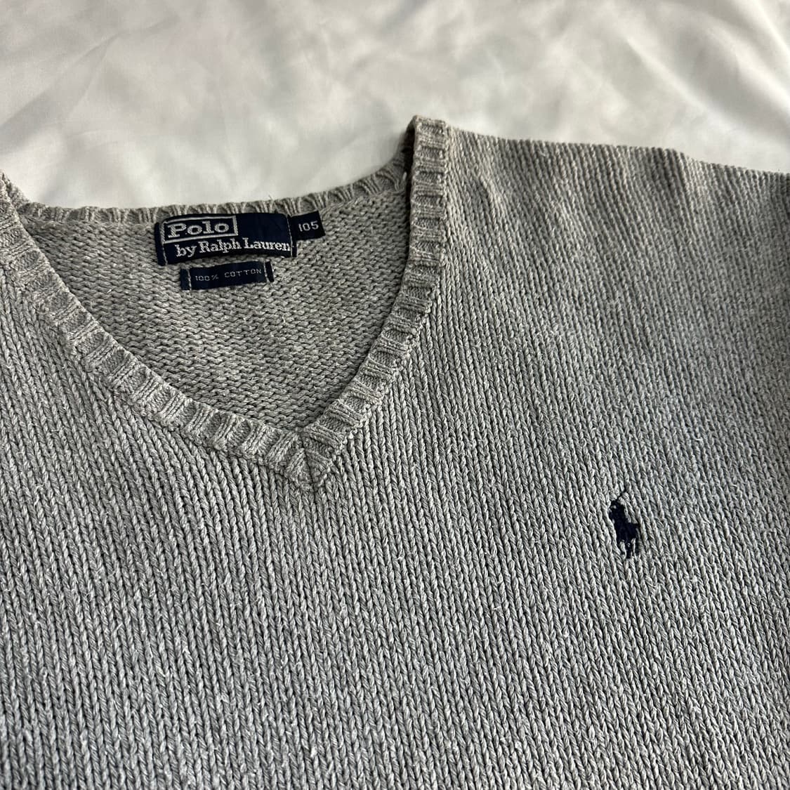 폴로 코튼 브이넥 니트105 상품이미지5
