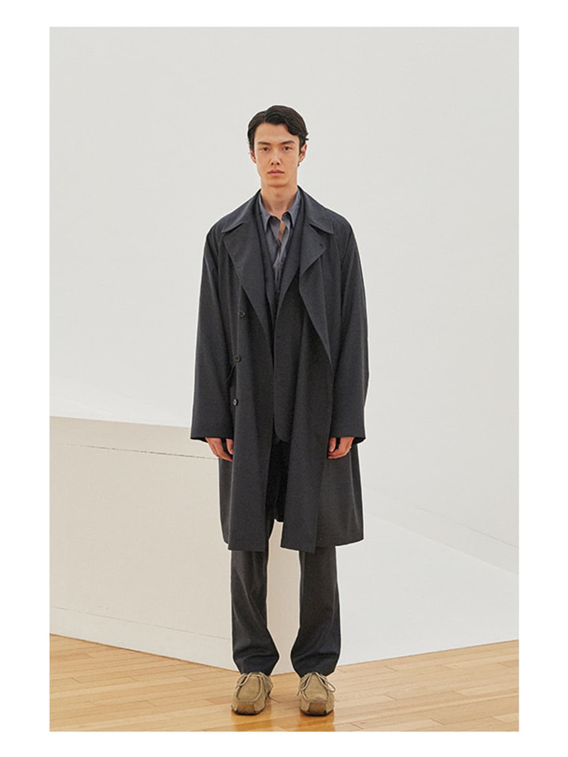 [1 (S)] 브라운야드 (BROWNYARD) 로브 코트 베이지 상품이미지2