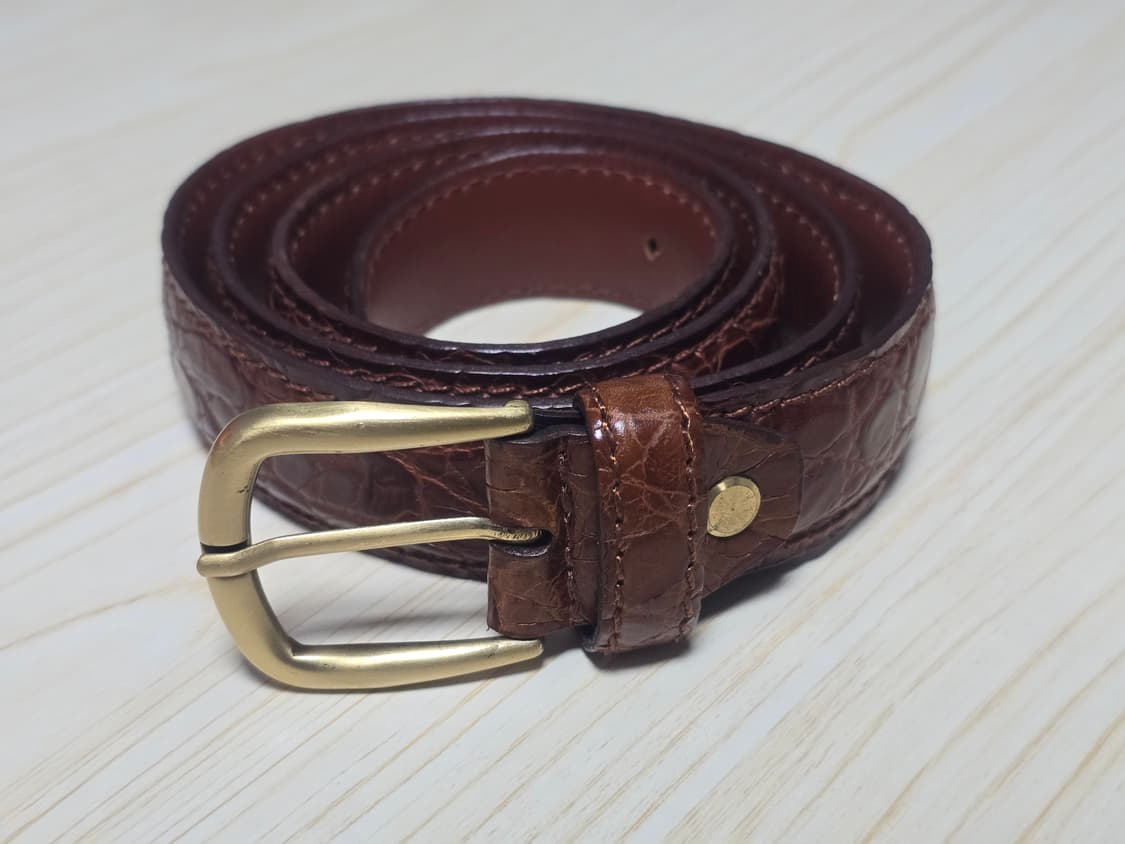 Canali 카날리 브라운 크로커 빈티지 벨트  상품이미지1