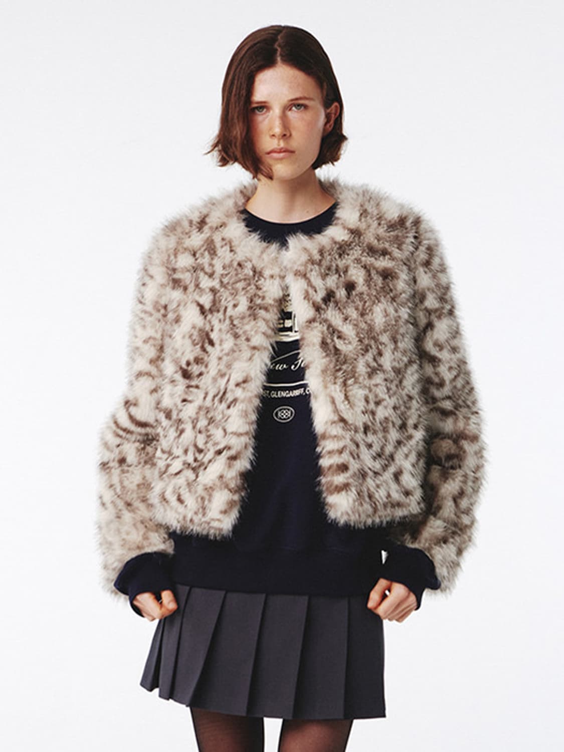Faux Fur Short Jacket Zebra [24fw] 상품이미지1