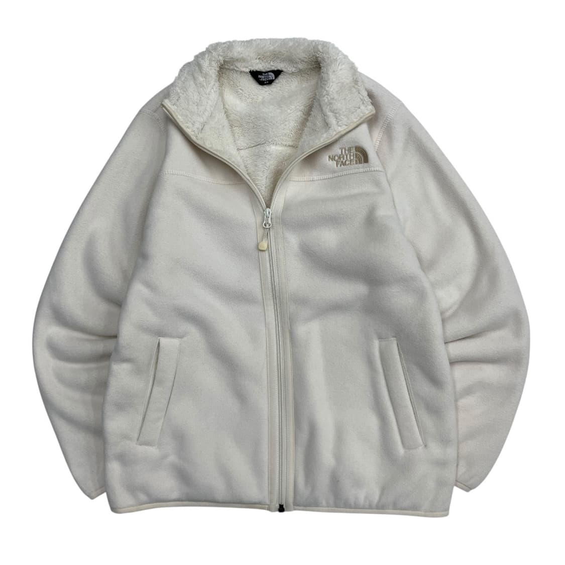 노스페이스 베이지로고 아이보리 양털 집업 상품이미지2