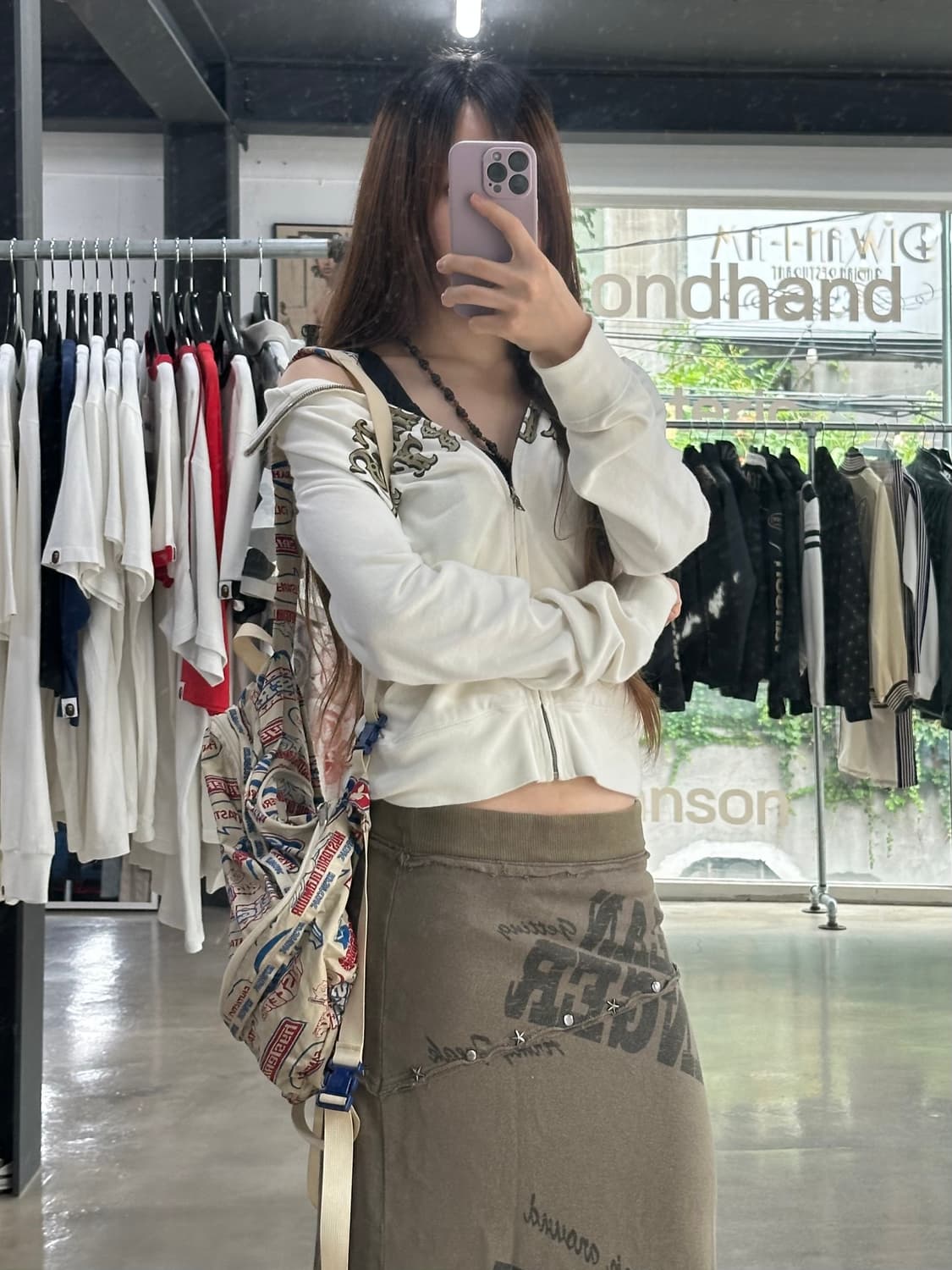 히스테릭글래머 걸프린팅 져지 집업 상품이미지3