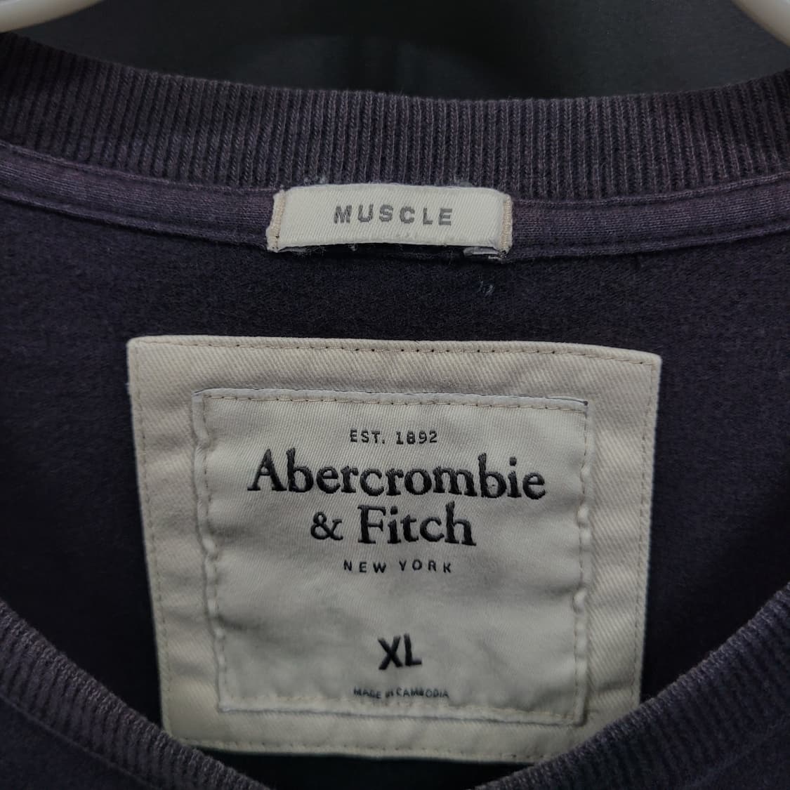 Abercrombie 아베크롬비 초빈티지 빅로고 자수로고 셔츠 상품이미지4