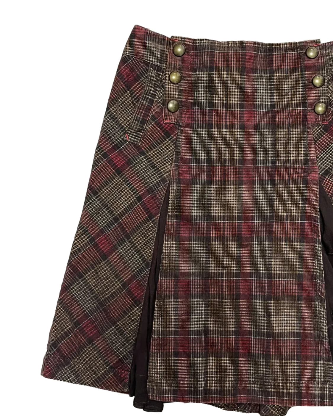 Corduroy check slit skirt 상품이미지3