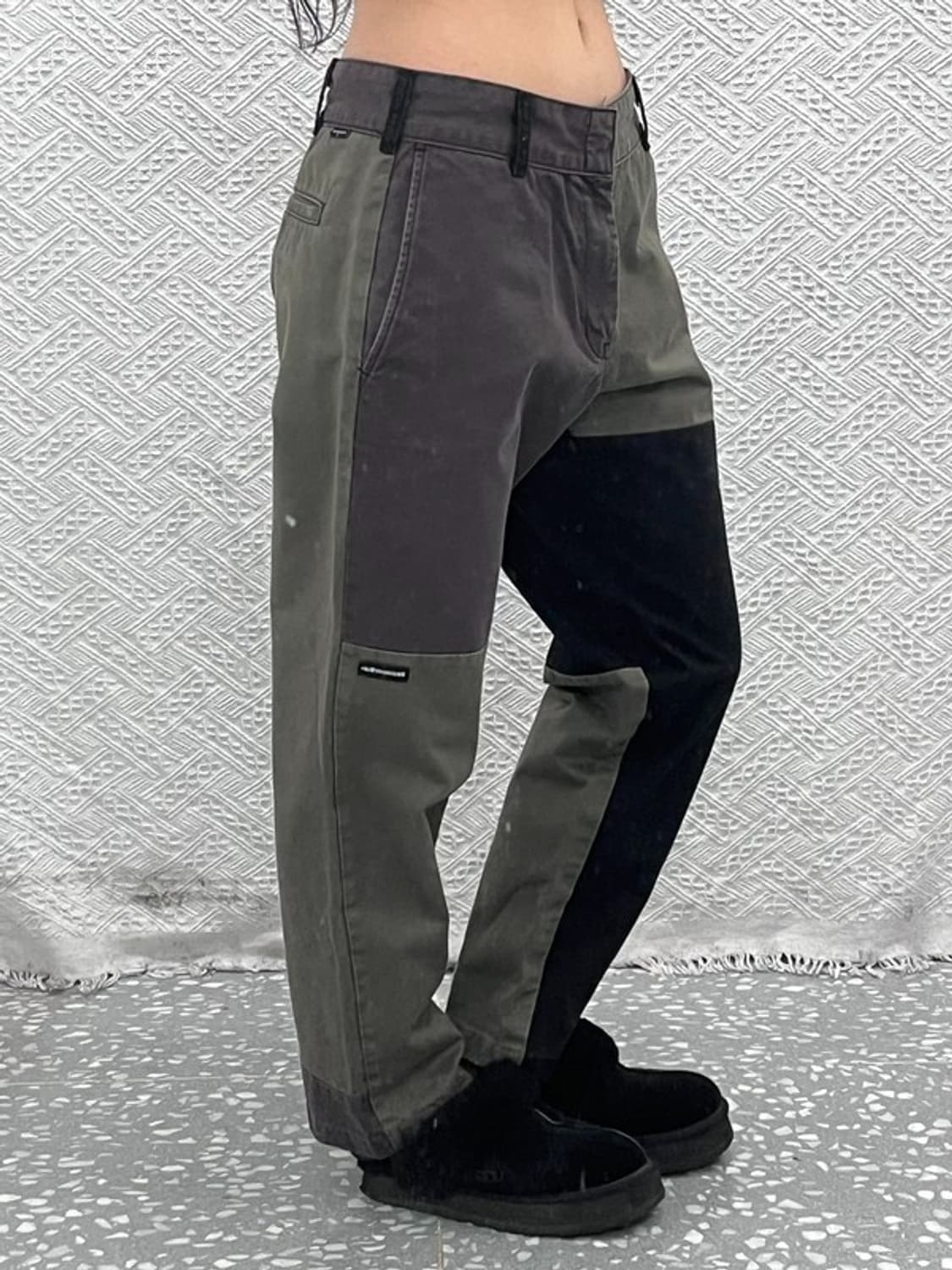 디스이즈네버댓 스트릿 펑크 믹스업 패치워크 코튼팬츠 L C11086 상품이미지2