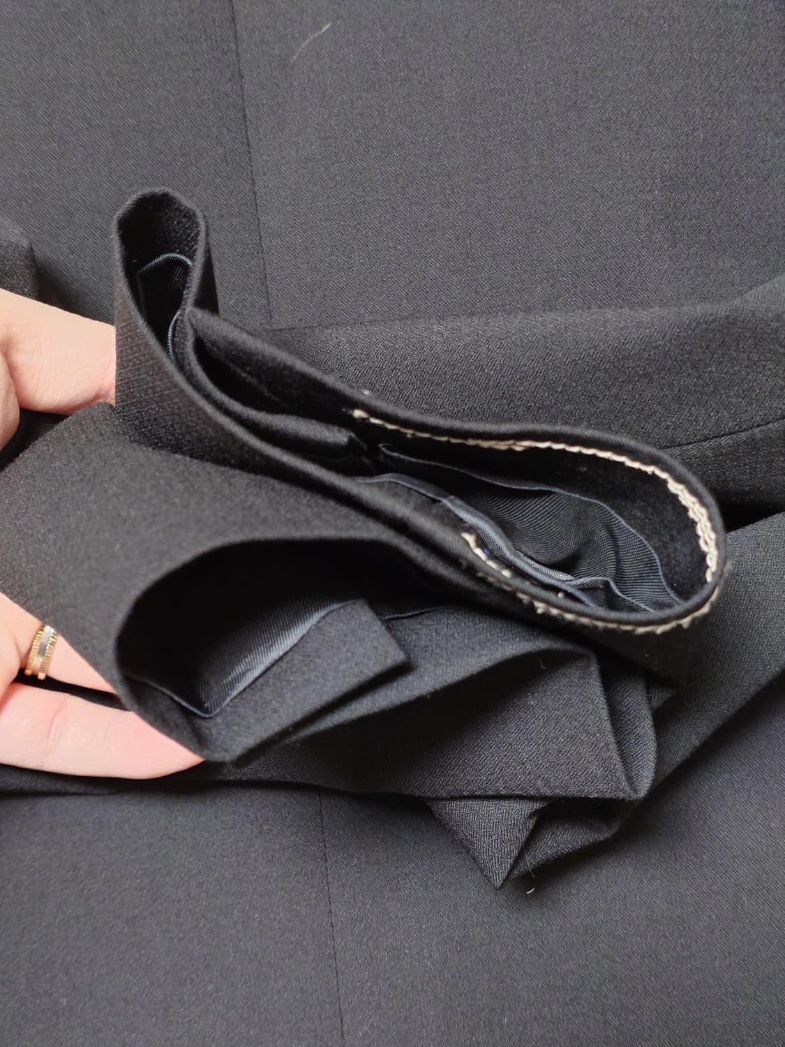 [M, 미품] 자라 x 아더에러 오버사이즈 스티치 블레이저 자켓 블랙 상품이미지6