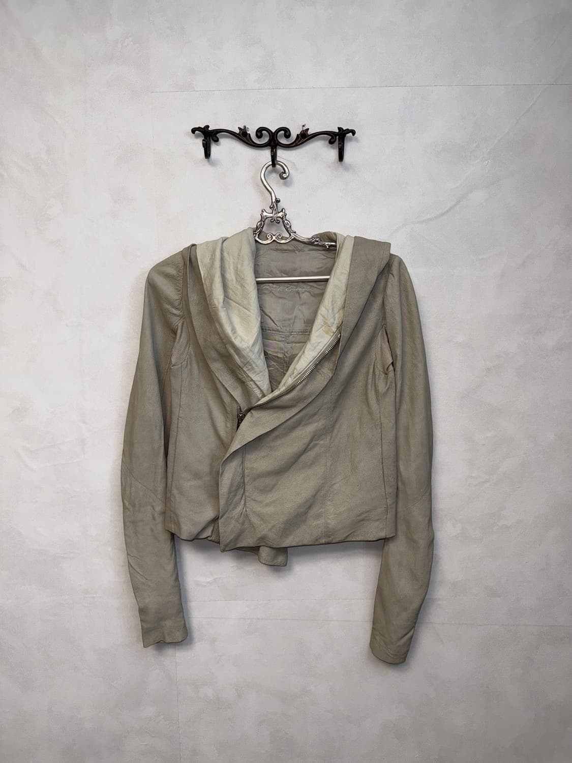 Rick Owens lamb skin draped over hood jk 상품이미지3