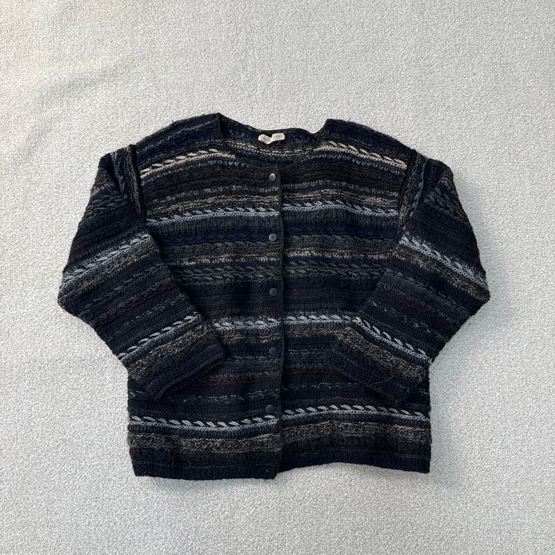 M 빈티지 에스닉 패턴 니트 가디건 0223T 상품이미지1