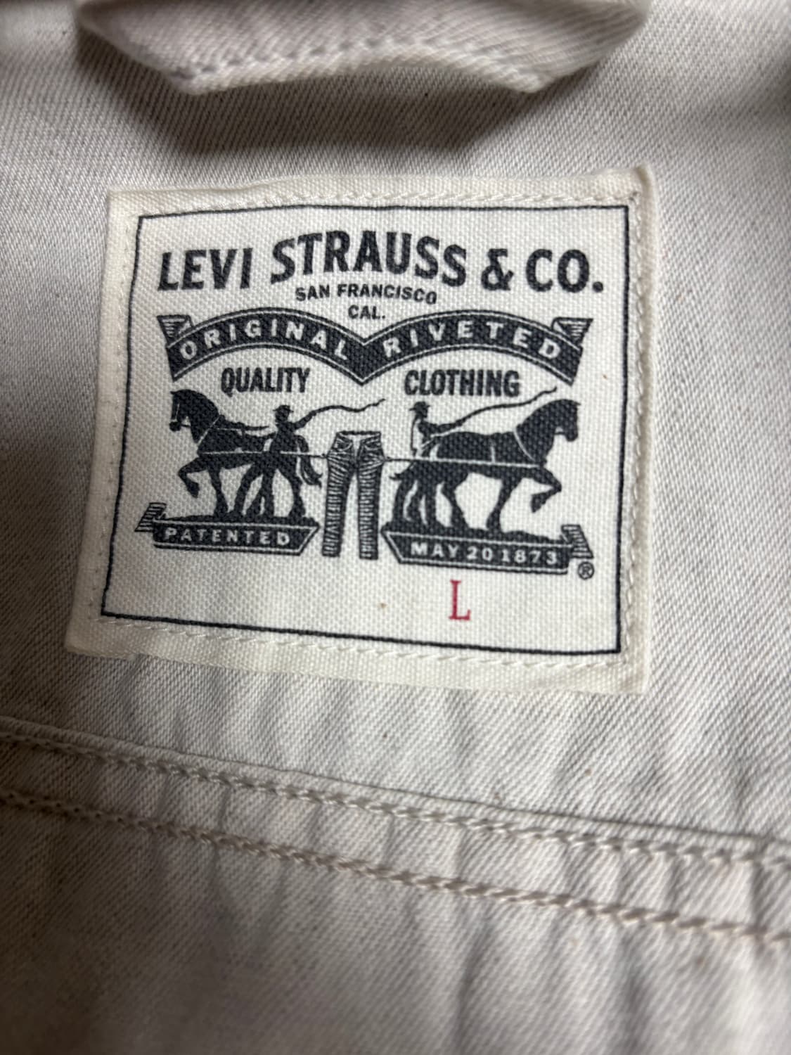 Levi's × Outerknown 아이보리 트러커 데님 자켓 L 상품이미지4