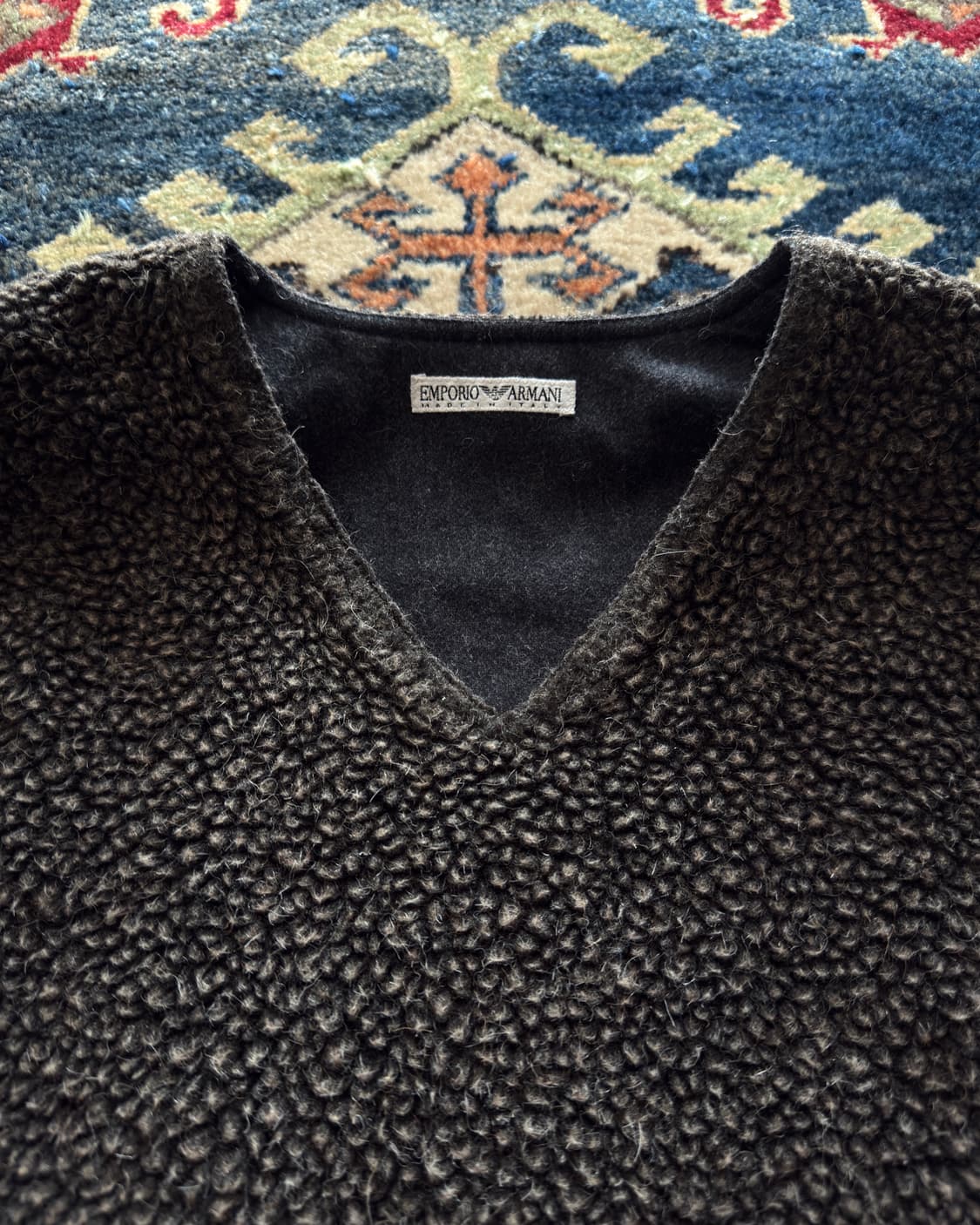 90s Emporio Armani Fleece Shearling 풀오버 상품이미지6