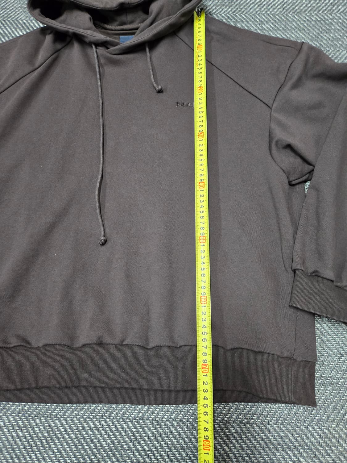 준지 22ss JUUNJ 브라운 가먼트 다이 후드티 상품이미지9