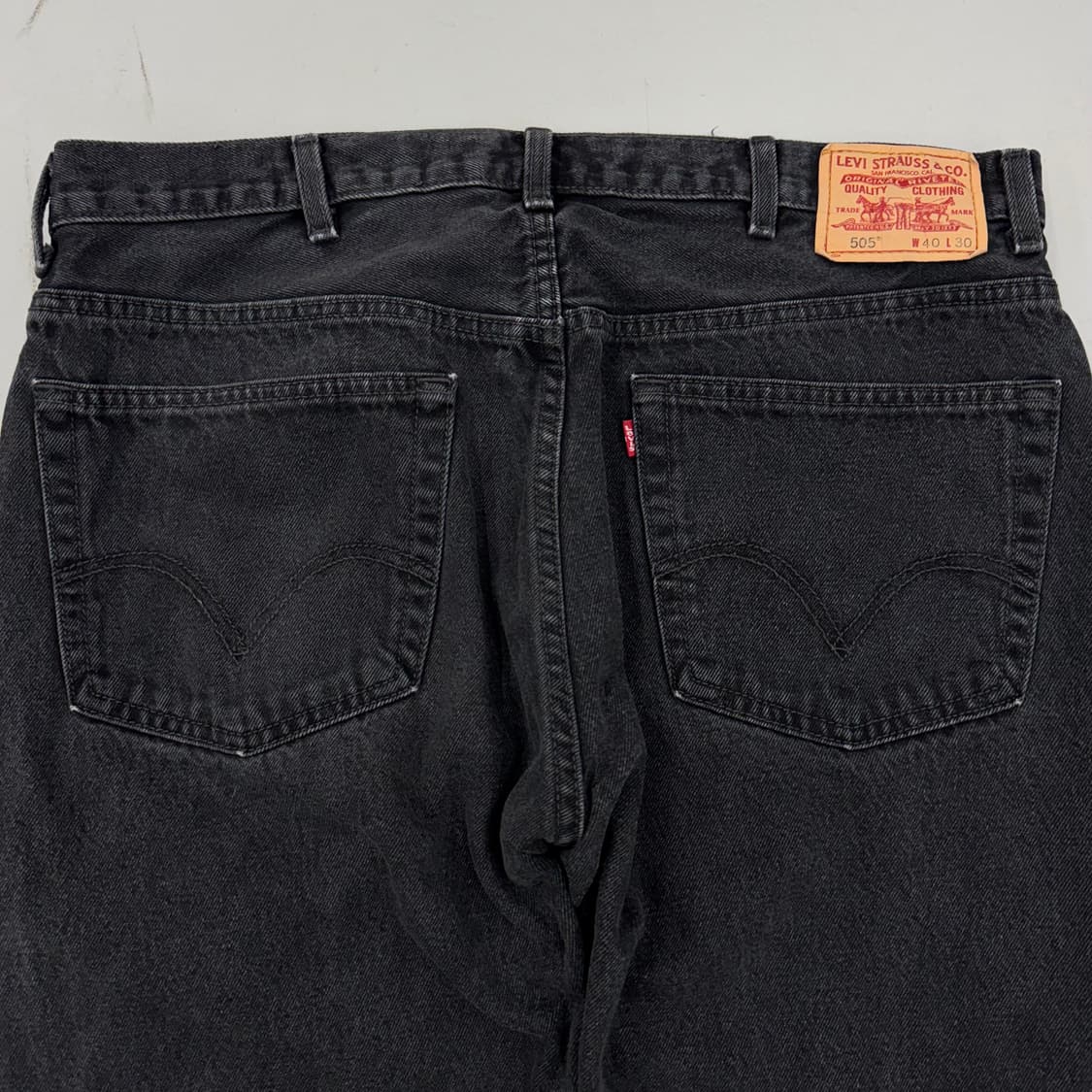 리바이스 00s 505 흑청 블랙 와이드 배기 데님팬츠 상품이미지5