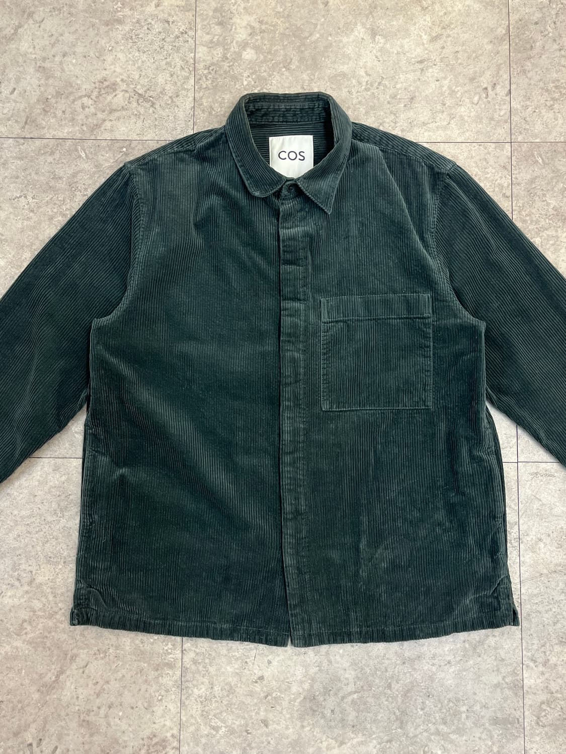 코스 코듀로이 포켓 셔츠 다크그린 M #csz3674 상품이미지4
