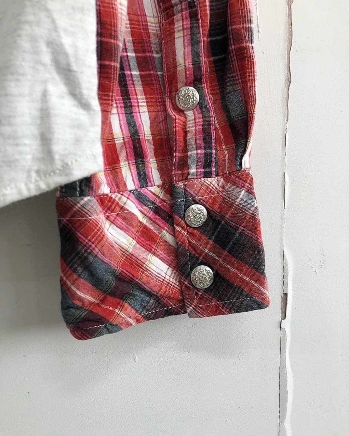 체크 패턴 패치 셔츠 상품이미지7