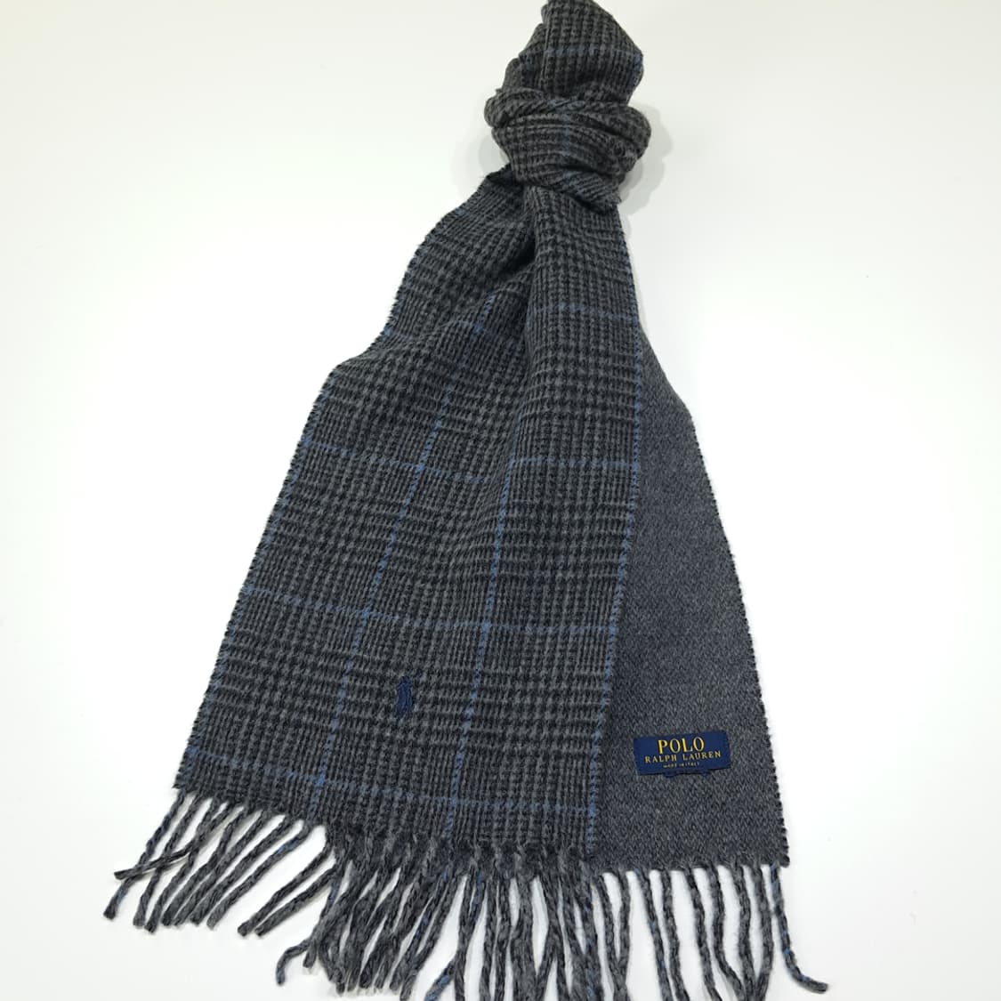 MX389 폴로 랄프로렌 양면 글렌 체크 & 윈도우페인 머플러 상품이미지2
