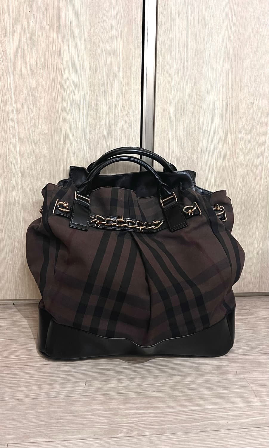 2000s Burberry Prorsum 버버리 노바체크 캔버스 숄더백 상품이미지6