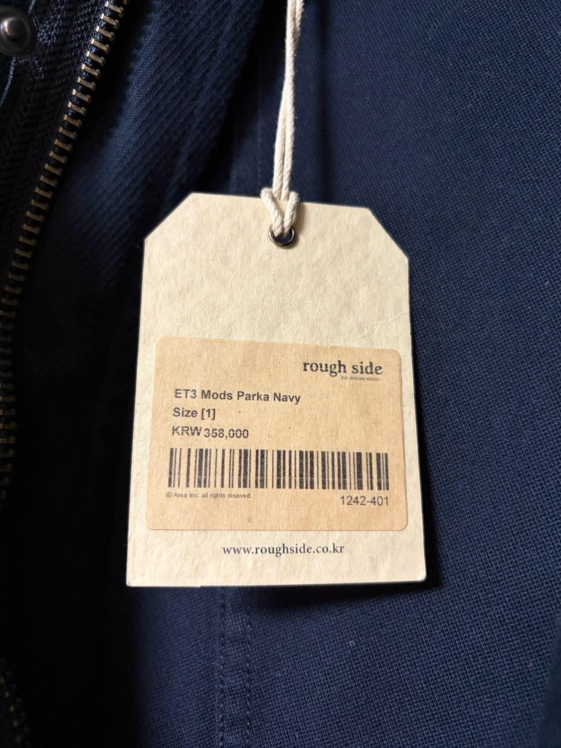 러프사이드 24fw et3 모즈파카 네이비 상품이미지3