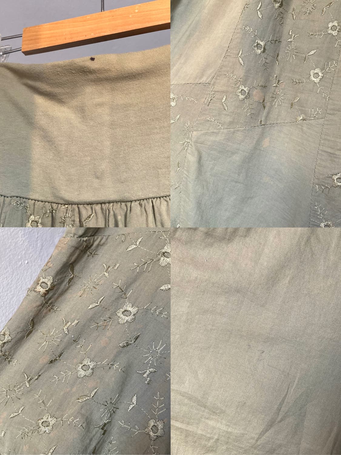 MADE IN ITALY 카키 언발 스커트 상품이미지9