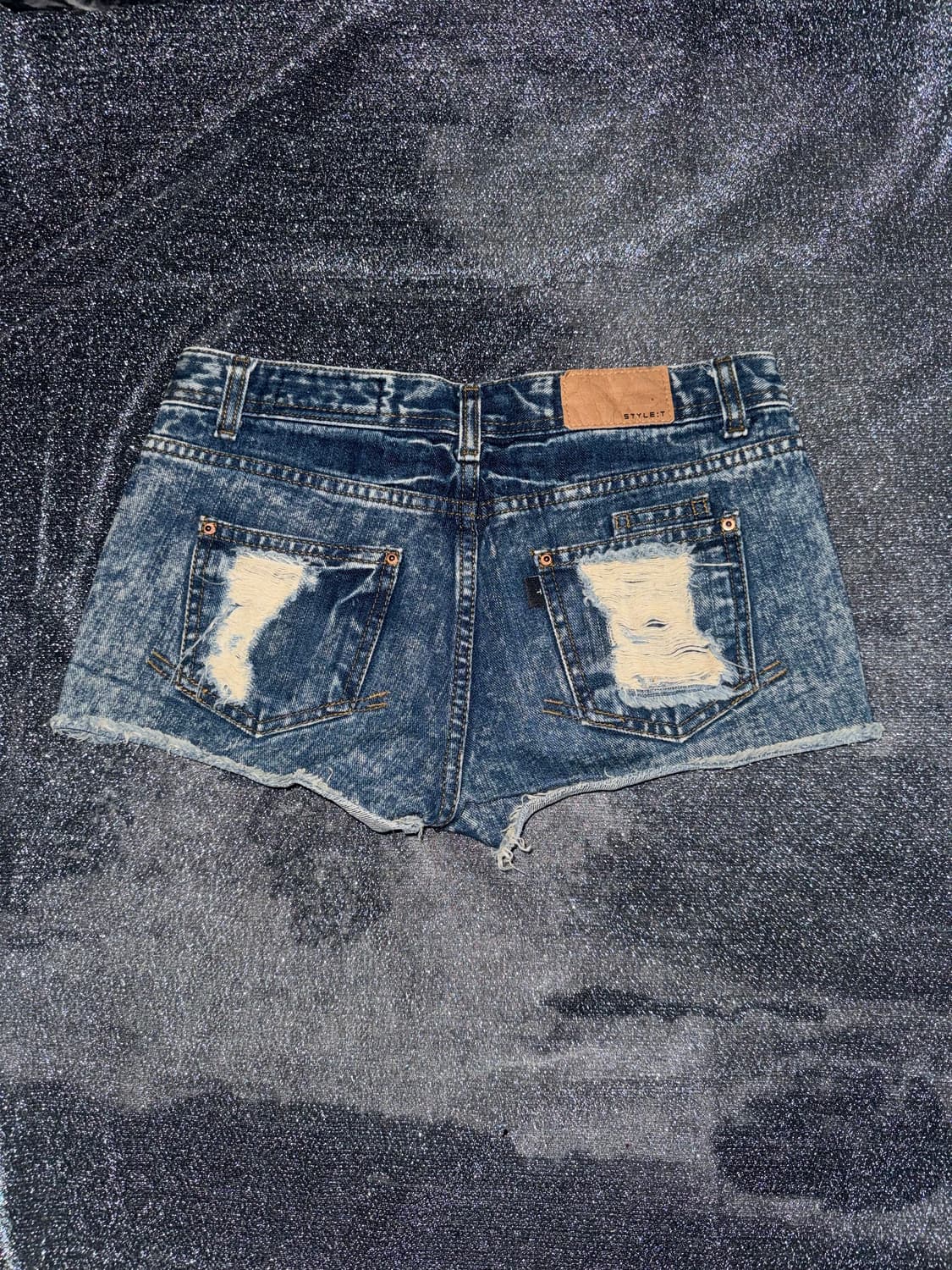 Y2k vintage denim storts 상품이미지2