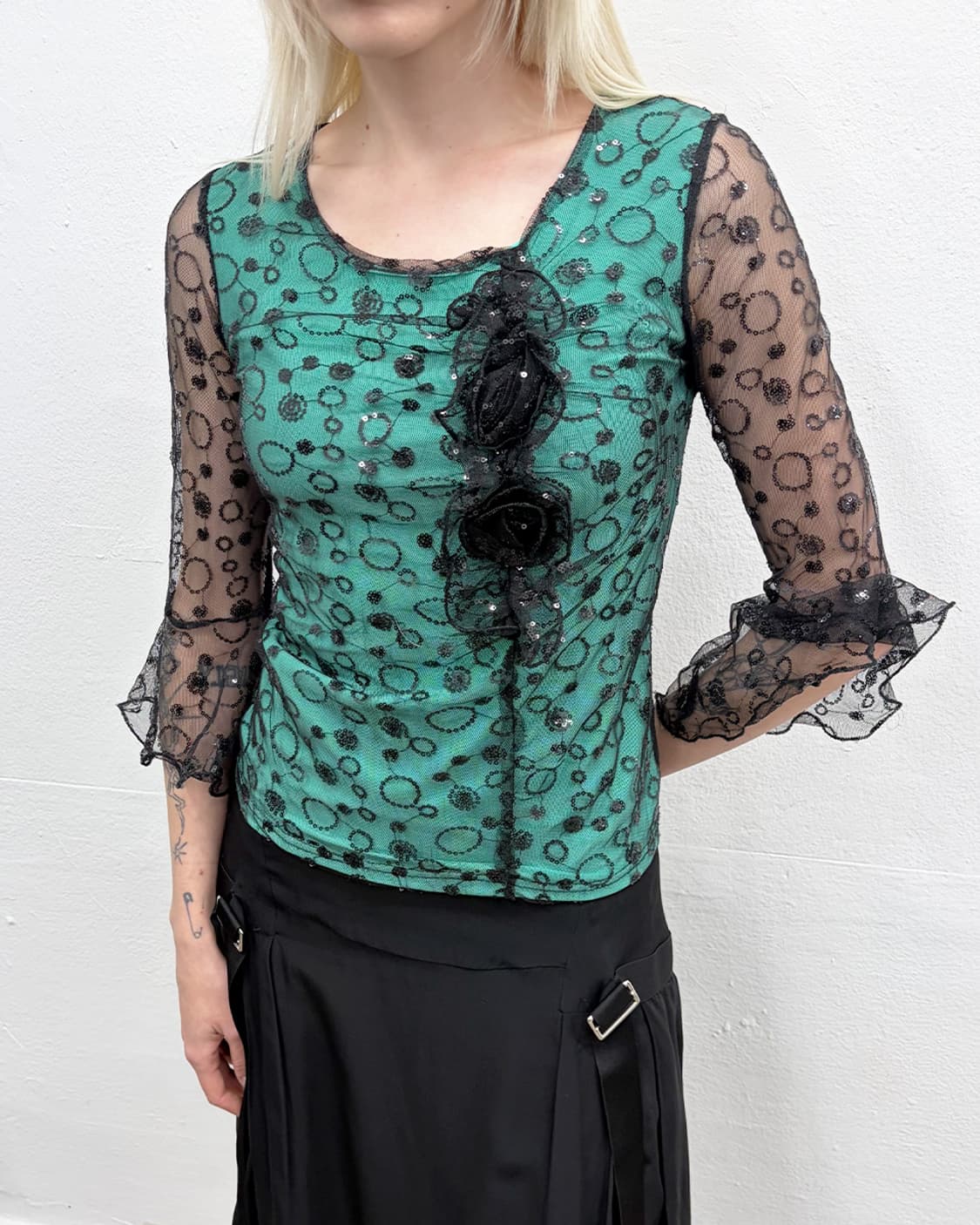 빈티지 플로럴 레이스 탑 상품이미지4