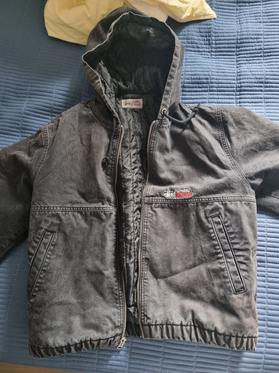 스투시 인슐레이티드 캔버스 워크 자켓 블랙 M 상품이미지1