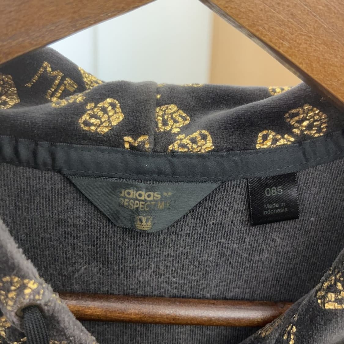 아디다스X미시엘리엇 희귀 올드스쿨 빈티지 벨벳 집업 85 C06554 상품이미지5