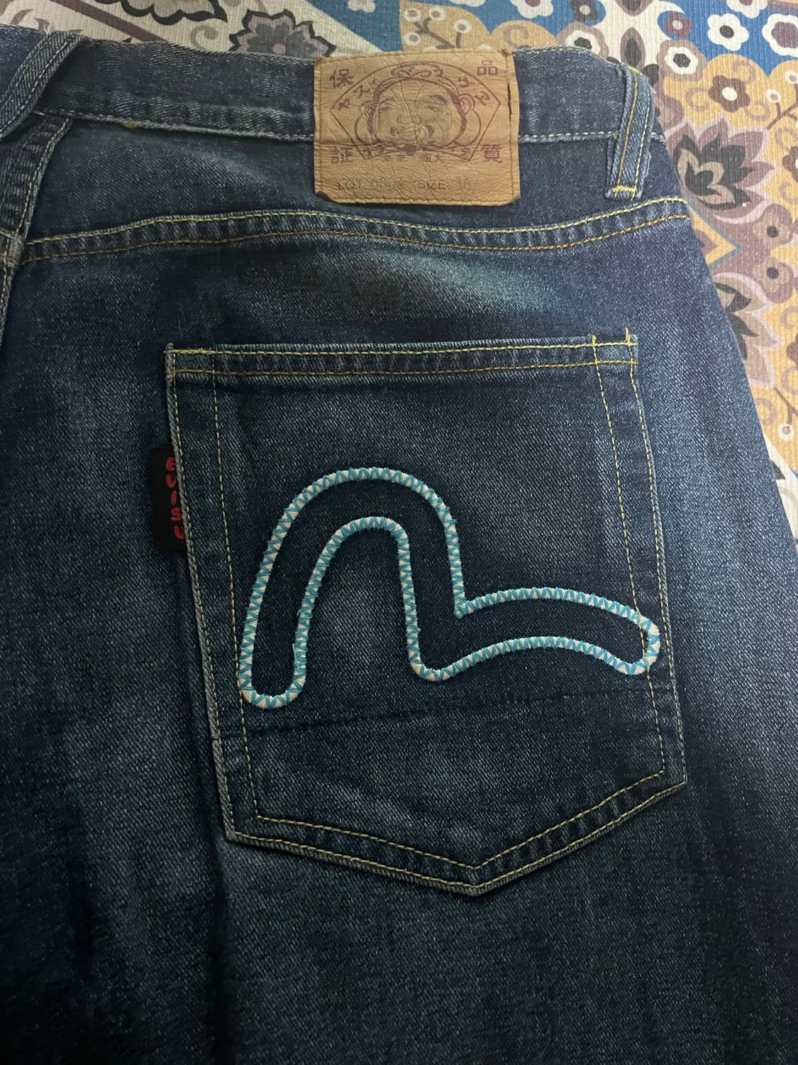 에비수 빈티지 백포켓 스티치 데님  상품이미지3