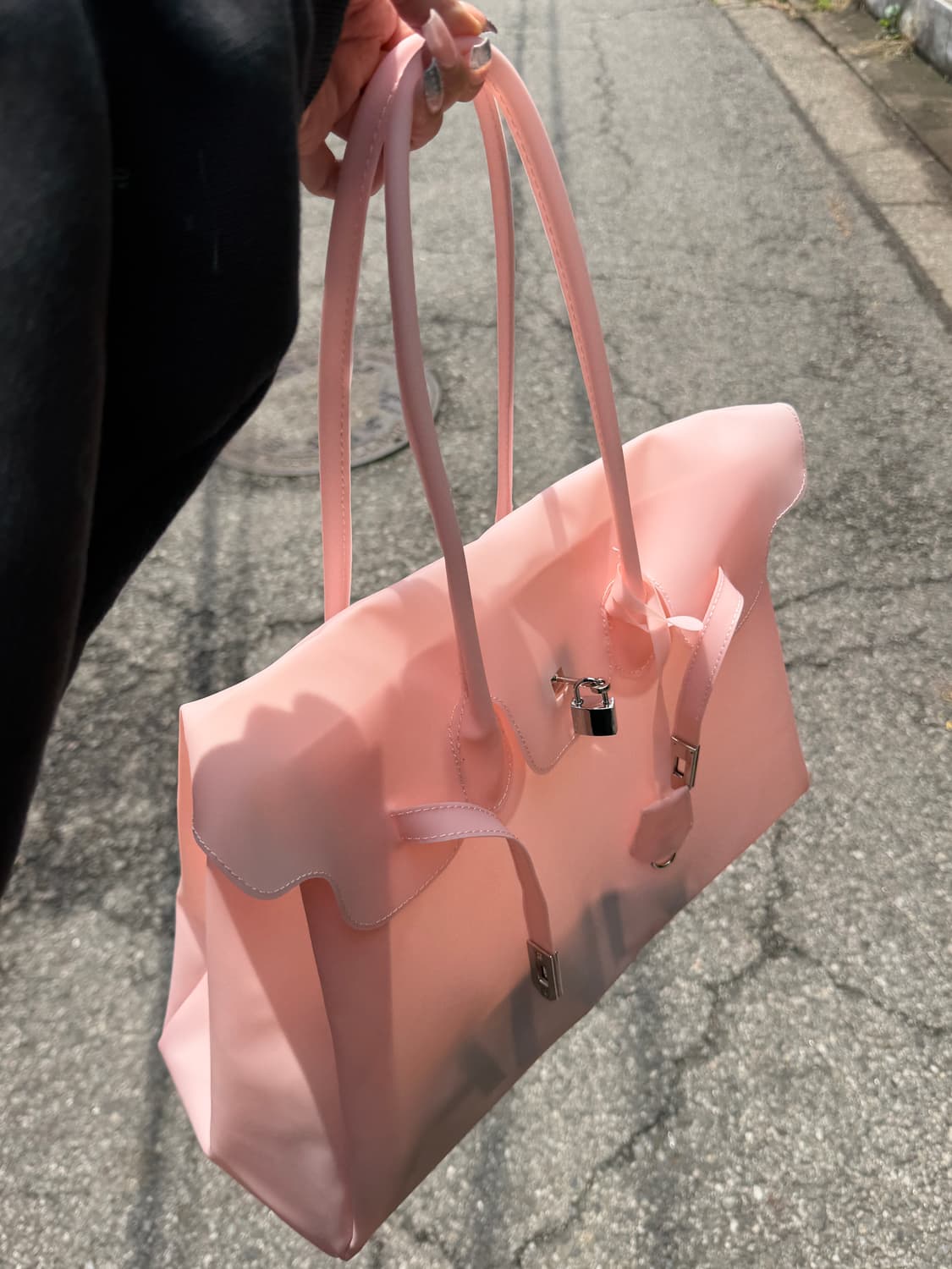 [B급새상품] 당일출고 젤리백 젤리버킨 연핑크 상품이미지5