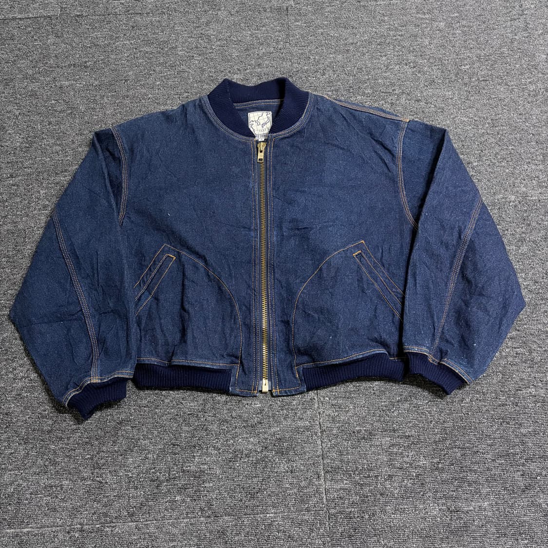 준코 시마다 스티치 데님 봄버 자켓 상품이미지1