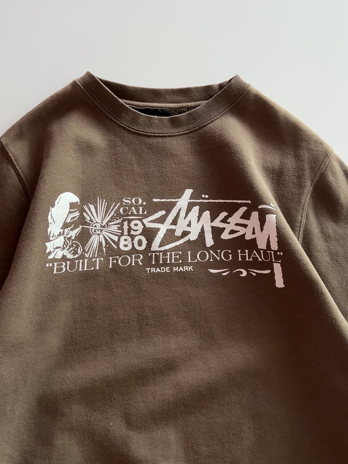 스투시 00s 카키 맨투맨 M 상품이미지3