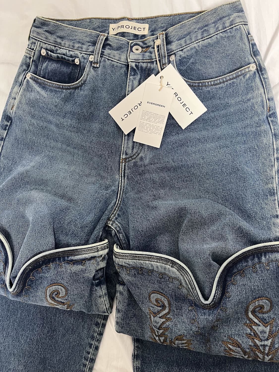 와이프로젝트 23FW 맥시 카우보이 커프 데님 빈티지 블루 31사이즈 상품이미지3