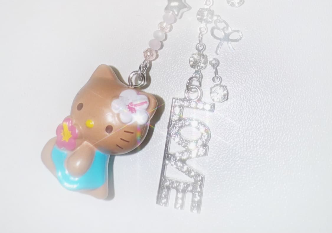 [handmade] 태닝키티 큐빅 히비스커스 키링 ˚₊‧꒰ა (=ˆ ･ 상품이미지6