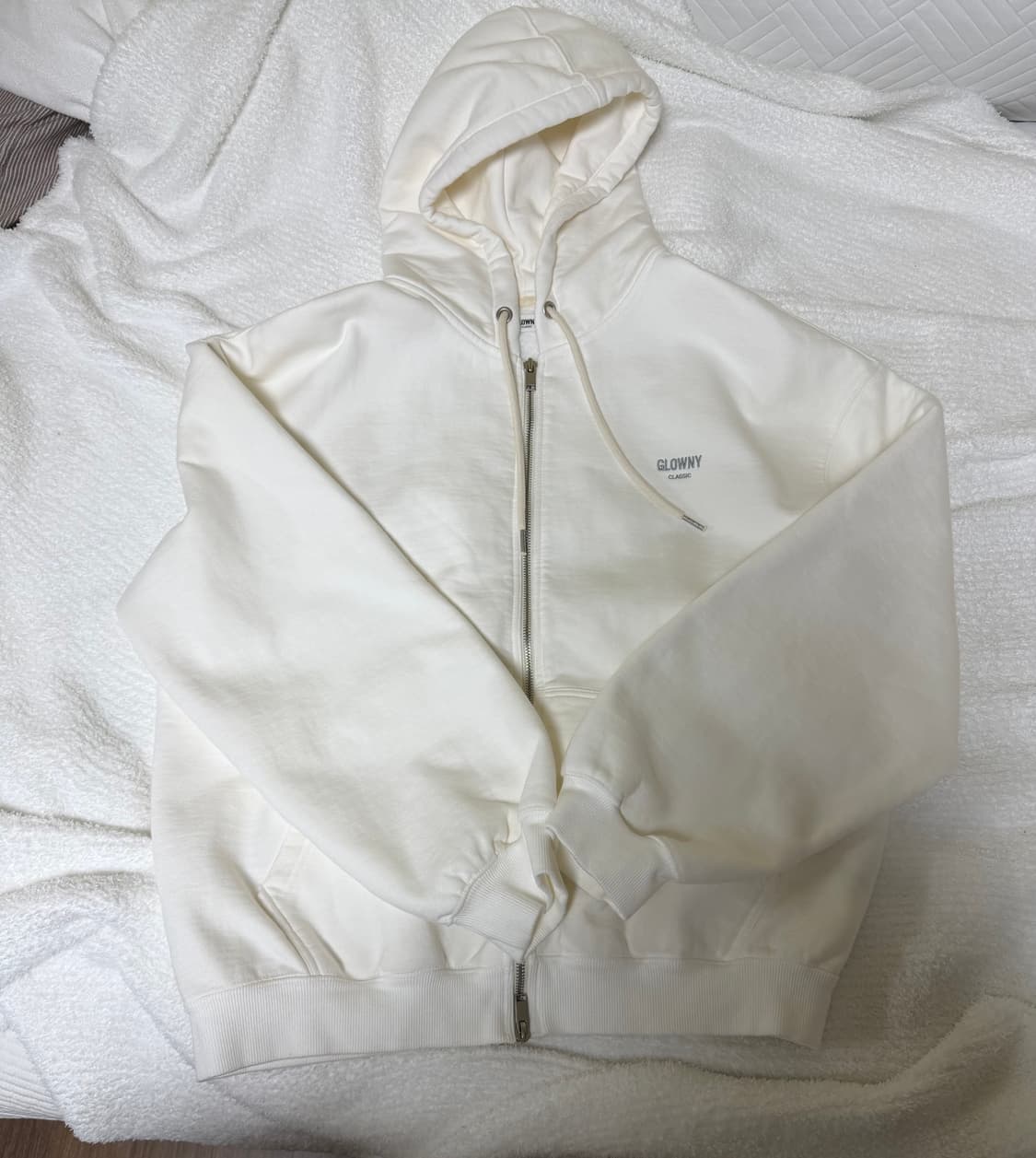 글로니G BOXY ZIP UP (IVORY)L사이즈 상품이미지8