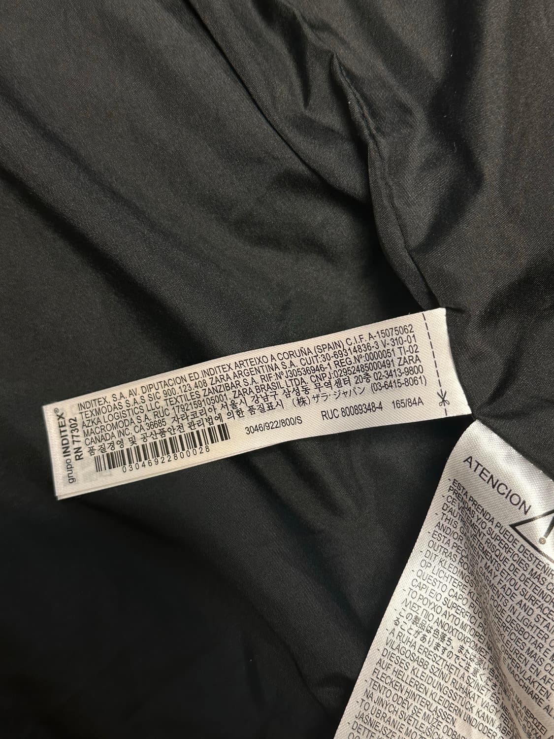 자라 레더 패딩 상품이미지3