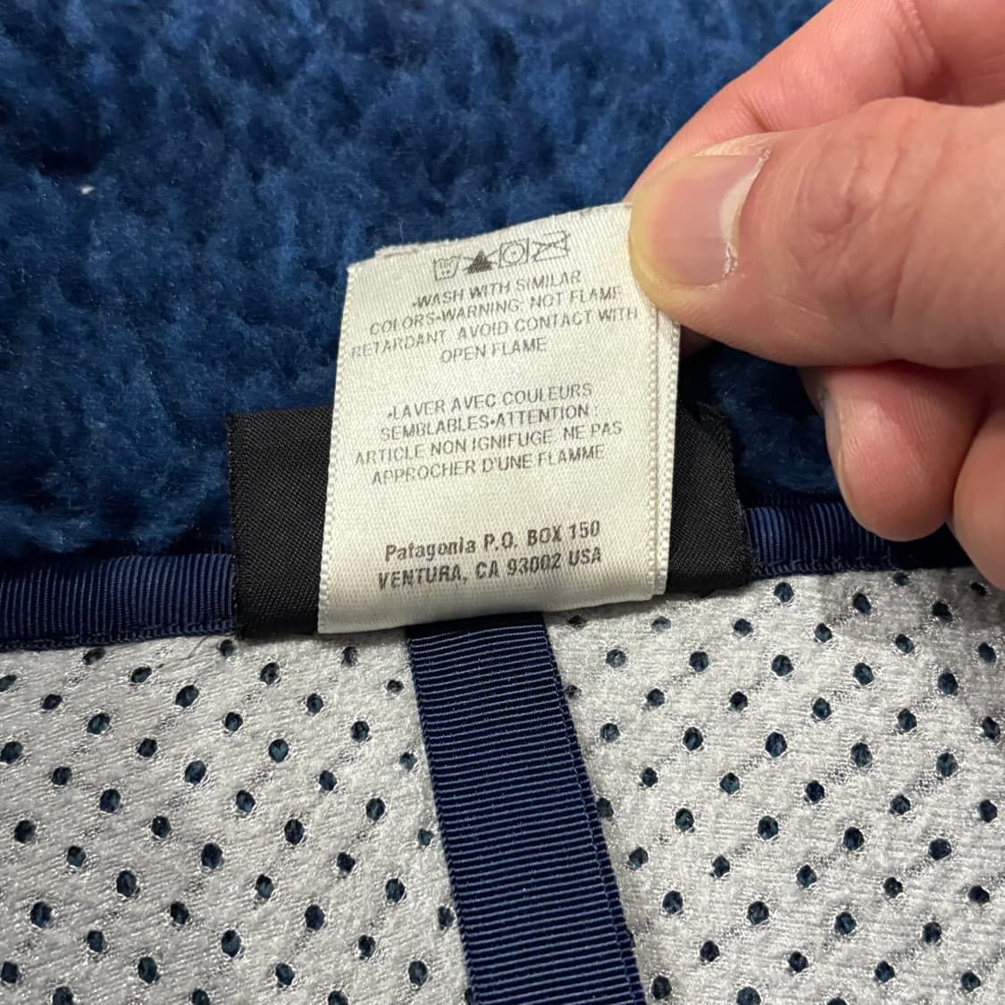 [M] USA 파타고니아 딥파일 후리스 가디건 자켓 네이비 플리스 상품이미지8