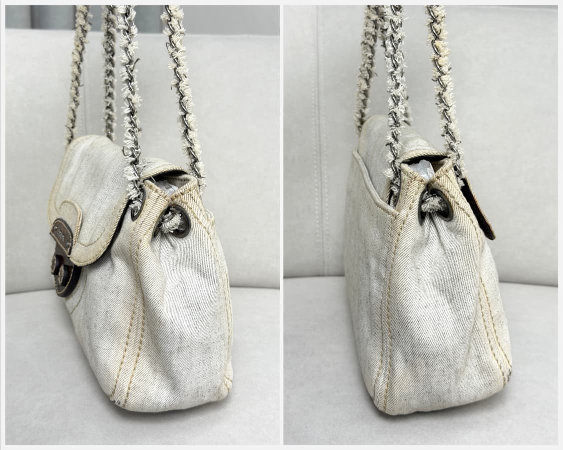 프라다 라이트 워시 데님 체인 숄더백 BR4659 상품이미지4