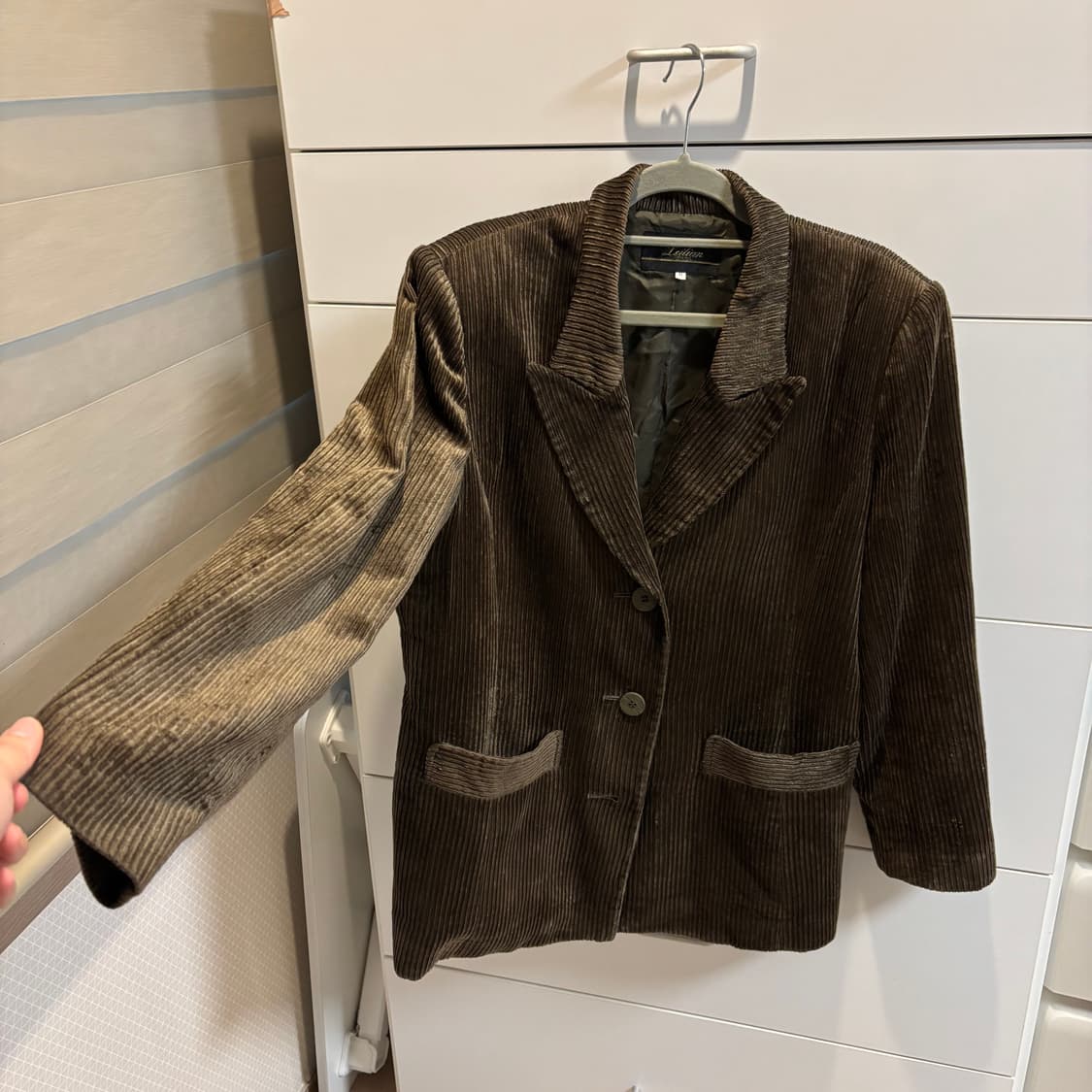 Leilian 카키 코듀로이 자켓 상품이미지2