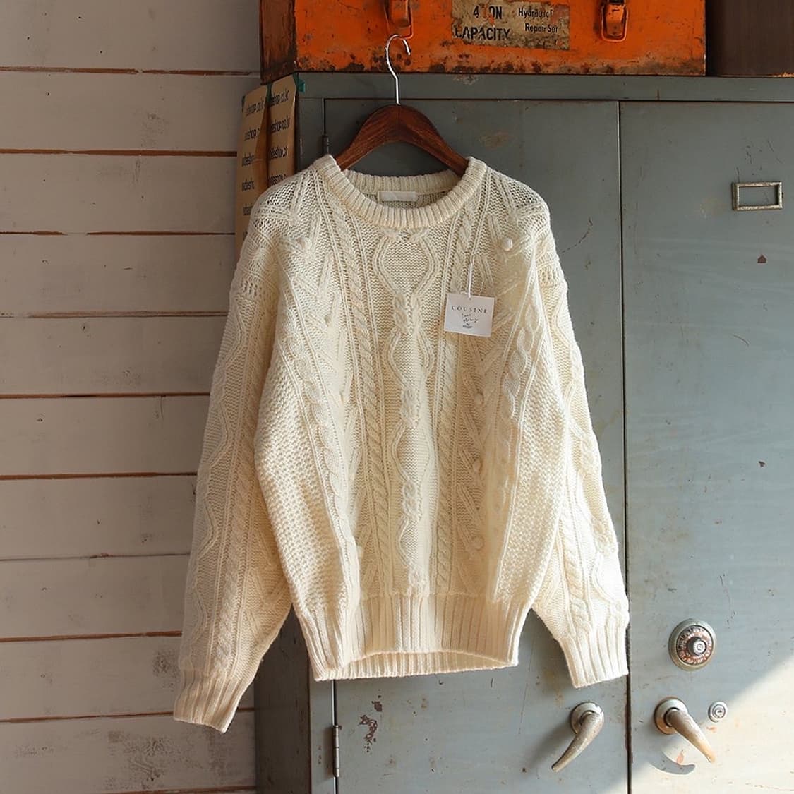 COUSINE 울 꽈배기 니트 (여성용 9AR) 상품이미지2