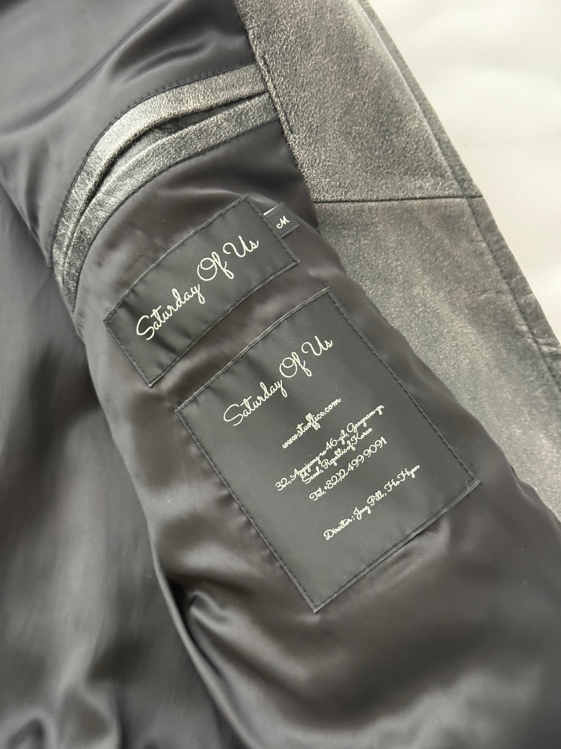 [M] STU 23FW 에폴렛 레더 자켓 블랙  상품이미지3