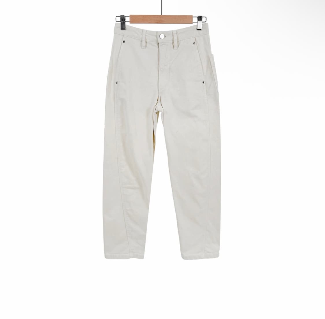 [34] 르메르 여성 파이브 포켓 트위스트 워크웨어 데님 팬츠 아이보리 상품이미지1