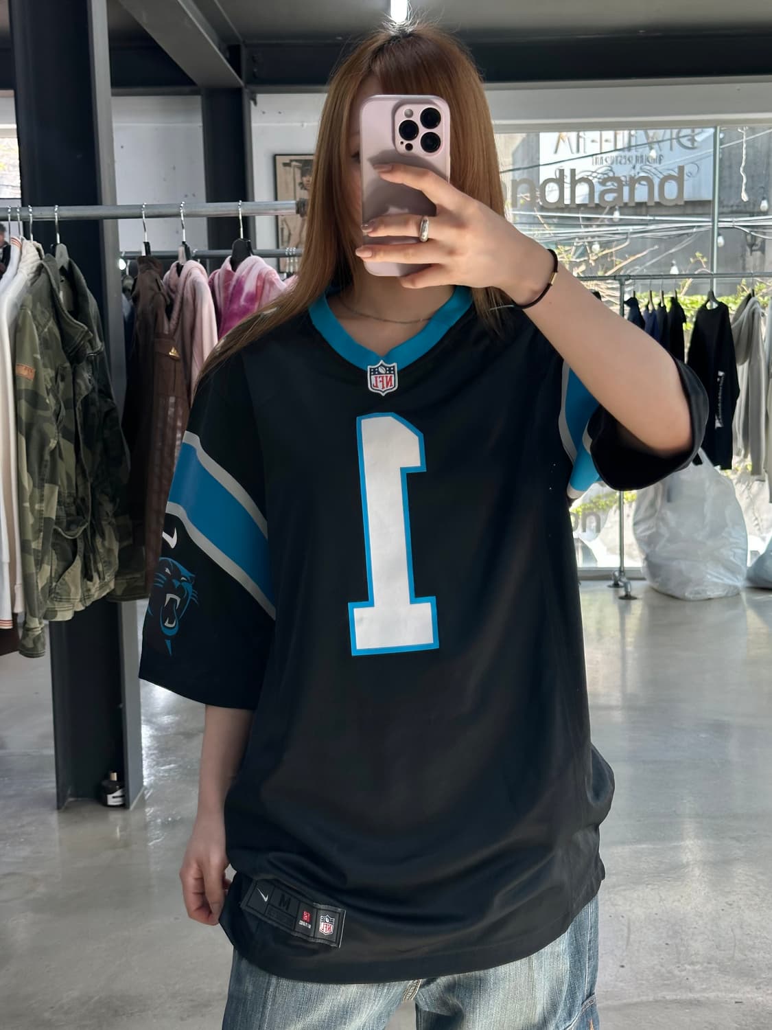나이키 NFL 캐롤라이나 팬더스 뉴턴 풋볼져지 상품이미지1