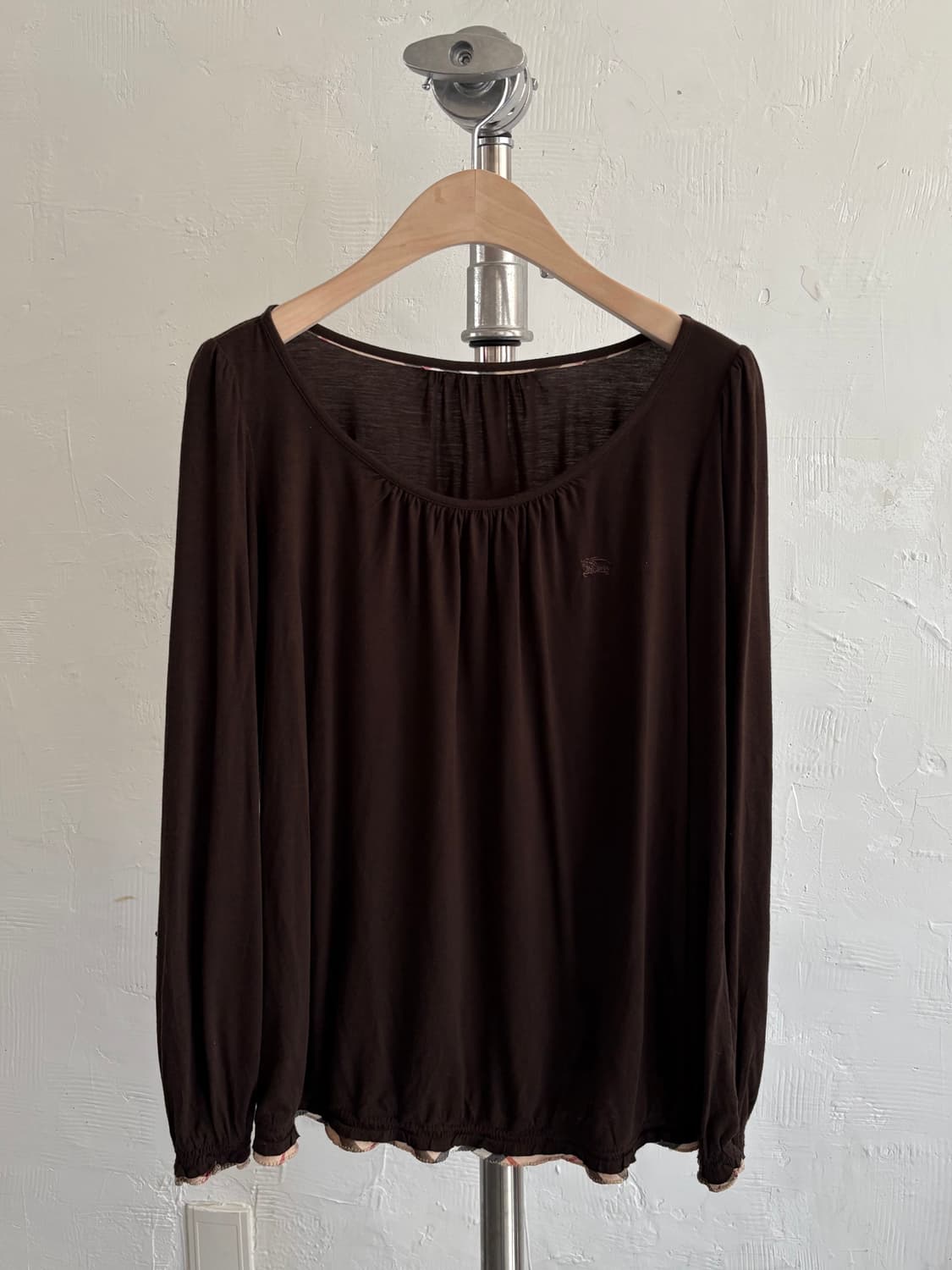 버버리 블루라벨 브라운 셔링 슬리브 상품이미지1