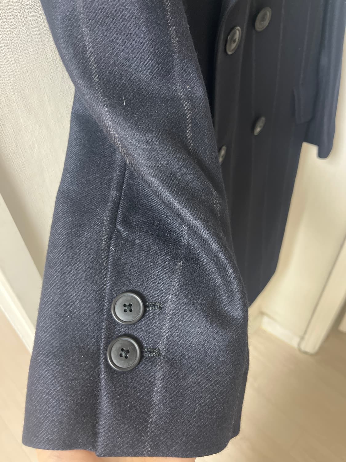 비비안웨스트우드 롱코트 새상품급 스트라이프 네이비 상품이미지6