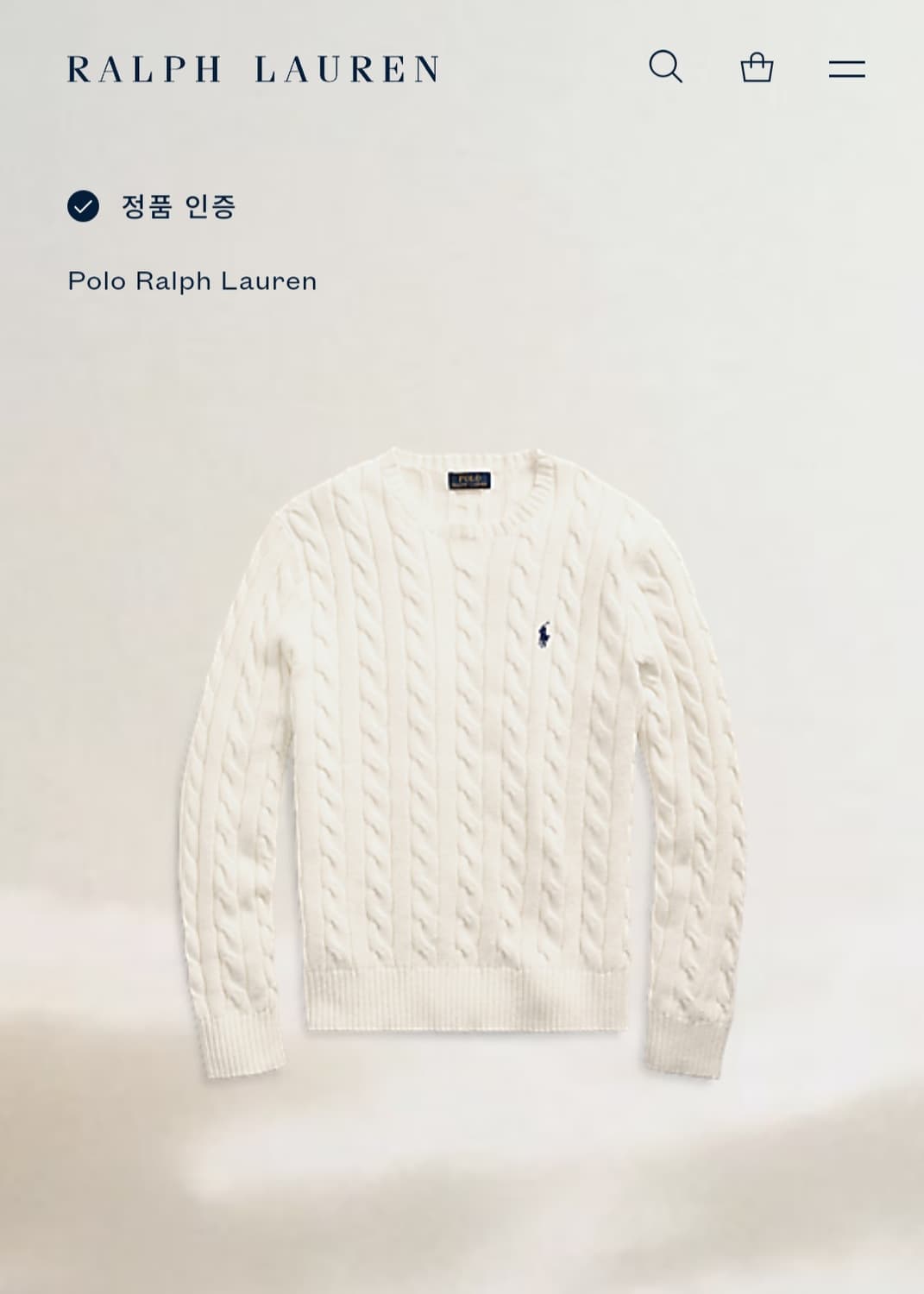 폴로랄프로렌  스웨터 면100%니트티 상품이미지1