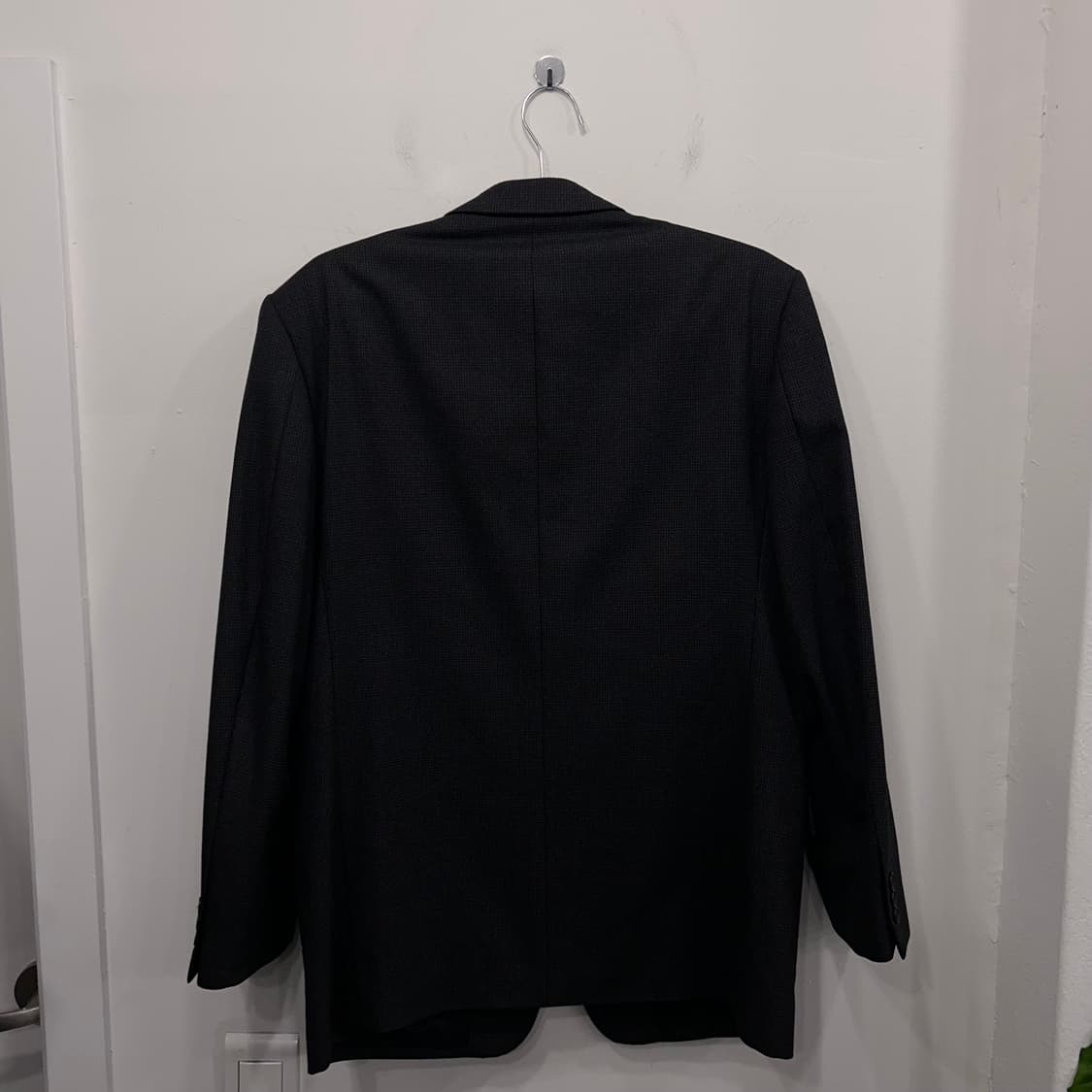 닥스 울 헤링본 깅엄체크 투버튼 정장 자켓 상품이미지5