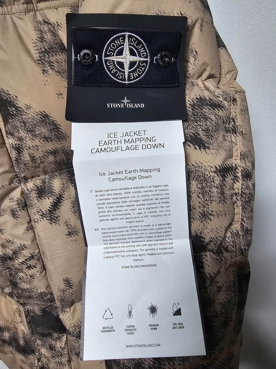 스톤아일랜드 EARTH MAPPING 카모플라쥬 다운 자켓 (새상품) 1 상품이미지4