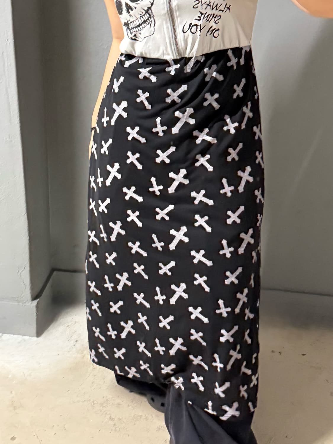 skull & cross printing one-piece 상품이미지3