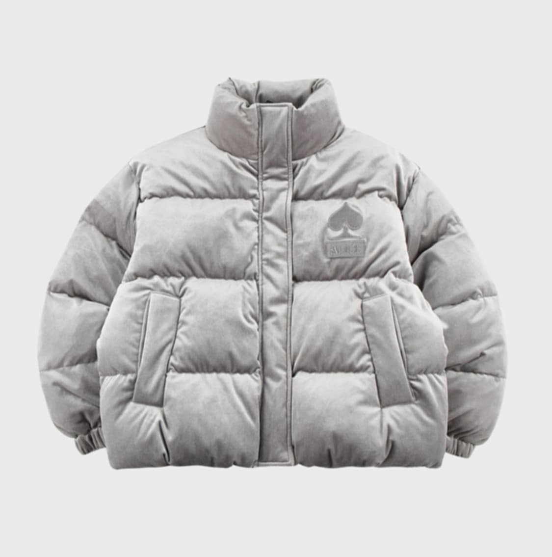 디즈니 앨리스 벨벳 패딩 (그레이) / 실착 5회 미만 / 상태 좋음 상품이미지1