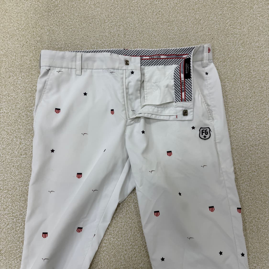 [실측확인] 팬텀 화이트 골프바지 0115T1 상품이미지3