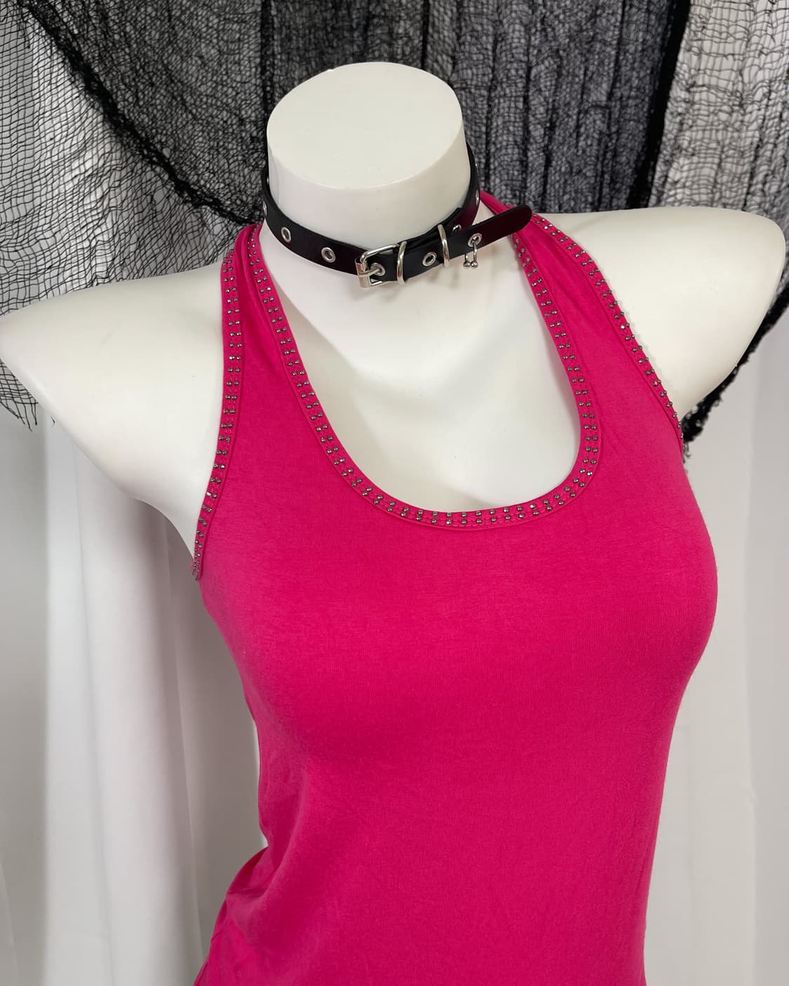 pink cubic sleeveless 상품이미지3